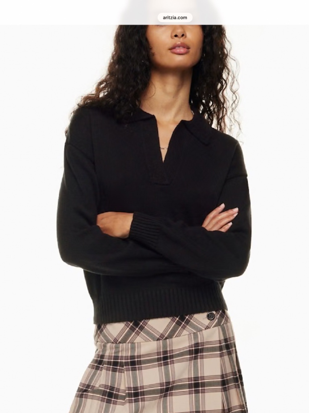 Aritizia Sunday Best Merino Wool Collared Sweater